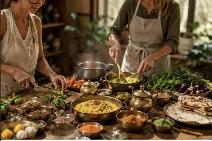 Ayurvedic cooking class with healing herbs and spices